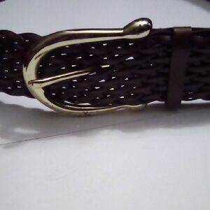 Micheal Kors Genuine Bonded Leather Braided Belt Size 36 Inches.